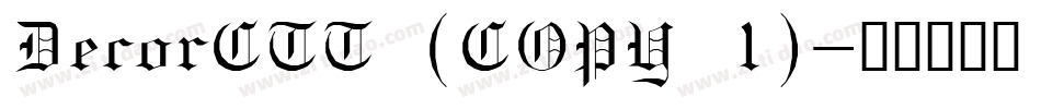 DecorCTT (COPY 1)字体转换